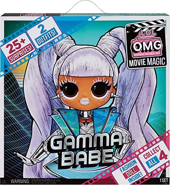 LOL Surprise OMG Movie Magic Gamma Babe Fashion Doll - 25 Surprises, 2 Outfits, 3D Glasses, Accessories, Playset, Ages 4-7+