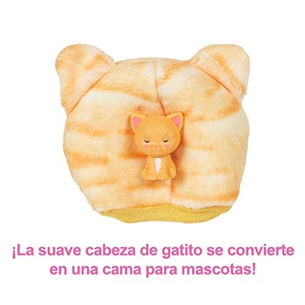 Barbie Cutie Reveal Doll, Kitty Plush Costume, 10 Surprises Including Mini Pet & Color Change