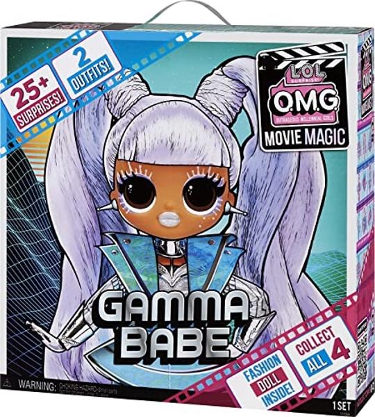 LOL Surprise OMG Movie Magic Gamma Babe Fashion Doll - 25 Surprises, 2 Outfits, 3D Glasses, Accessories, Playset, Ages 4-7+