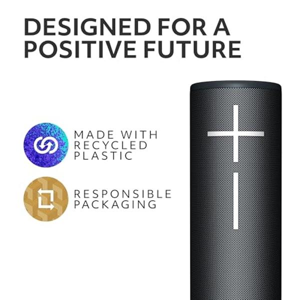 Ultimate Ears Boom 4 Portable Waterproof Bluetooth Speaker with 360-Degree, Bold, Immersive, Crystal-Clear Sound, Floating Speaker with 15-Hour Battery and 147ft (45m) Range - Blac