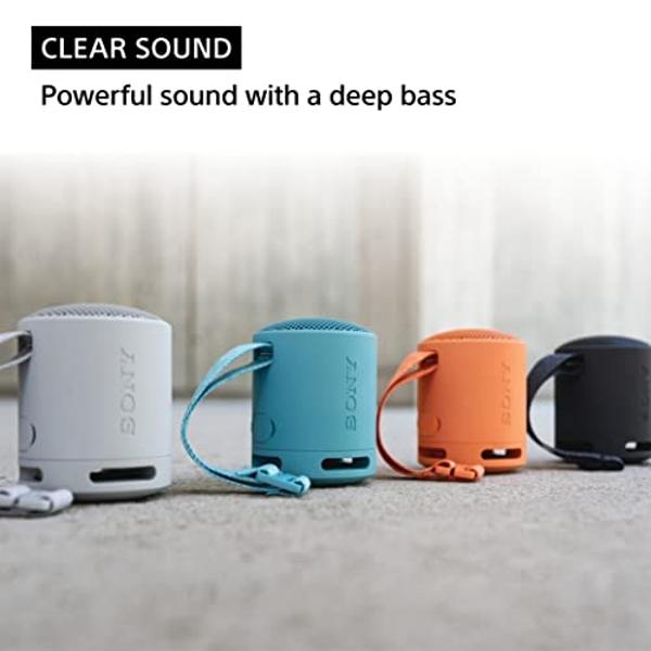 Sony SRS-XB100 Wireless Bluetooth Portable Lightweight Super-Compact Travel Speaker, Durable IP67 Waterproof & Dustproof Shower Speaker, 16 Hour Battery, Versatile Strap, & Hands-f