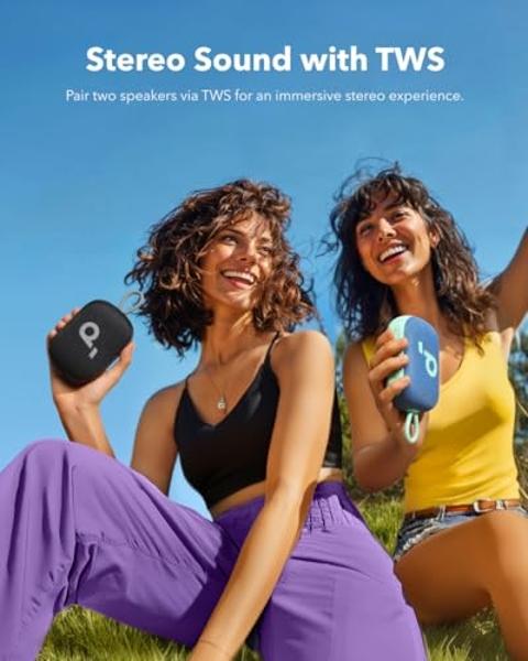 Soundcore Select 4 Go Bluetooth Shower Speaker by Anker, IP67 Waterproof/Dustproof, Portable Speaker, Wireless, 20H Playtime, Floatable, Powerful Sound, Electronics for Outdoors/Ho