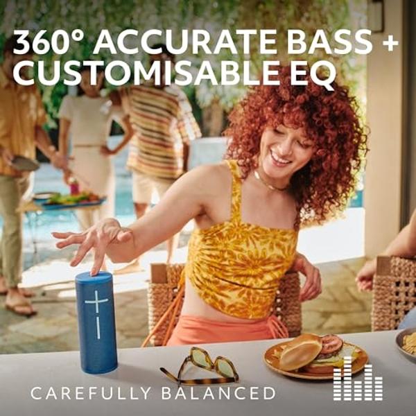 Ultimate Ears Boom 4 Portable Waterproof Bluetooth Speaker with 360-Degree, Bold, Immersive, Crystal-Clear Sound, Floating Speaker with 15-Hour Battery and 147ft (45m) Range - Blac