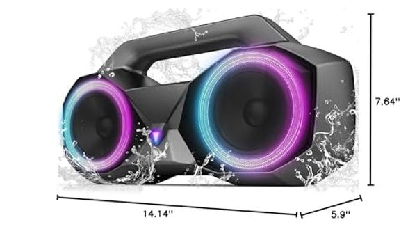Sony SRS-XB100 Wireless Bluetooth Portable Lightweight Super-Compact Travel Speaker, Durable IP67 Waterproof & Dustproof Shower Speaker, 16 Hour Battery, Versatile Strap, & Hands-f