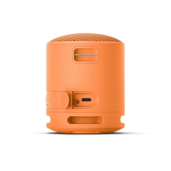 Sony SRS-XB100 Wireless Bluetooth Portable Lightweight Super-Compact Travel Speaker, Durable IP67 Waterproof & Dustproof Shower Speaker, 16 Hour Battery, Versatile Strap, & Hands-f