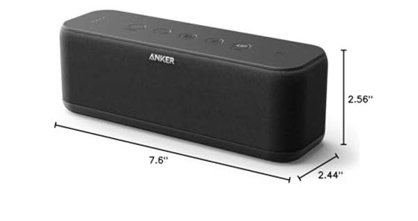 Anker SoundCore Boost 20W Bluetooth Speaker with BassUp Technology - 12h Playtime, IPX5 Water-Resistant, Portable Battery with 66ft Bluetooth Range/Superior Sound & Bass (Renewed)