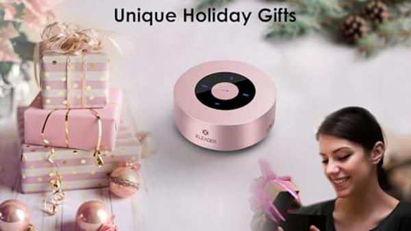 XLEADER [Smart Touch] Mini Bluetooth Speaker SoundAngel A8 (3rd Gen) Premium Rose Gold with Portable Waterproof Case Mic TF Card Aux, for iPhone iPad Shower Electronic Christmas Xm