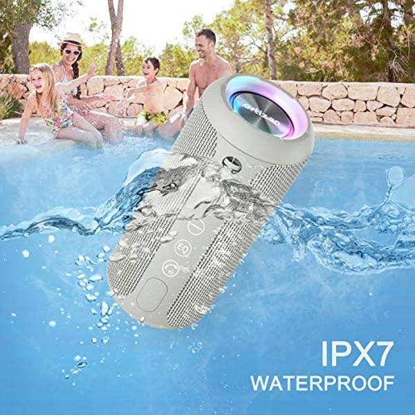 Ortizan Portable Bluetooth Speaker, IPX7 Waterproof Wireless Speaker with 24W Loud Stereo Sound, Outdoor Speakers with Bluetooth 5.0, 30H Playtime,66ft Bluetooth Range,TWS Pairing 