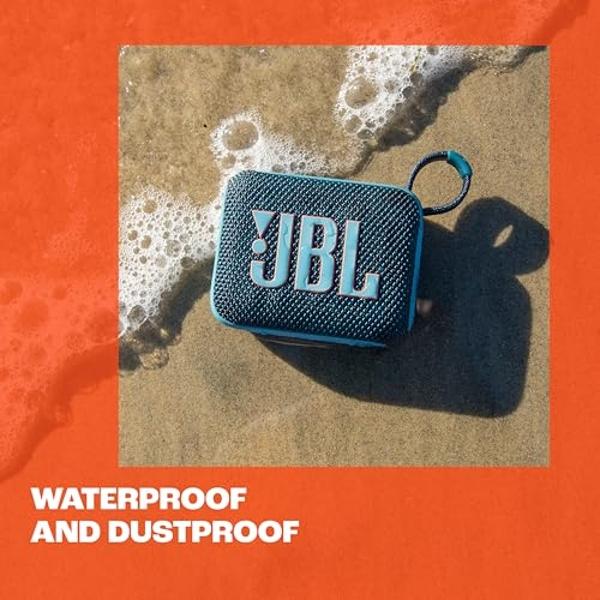 JBL Go 4 - Ultra-Portable, Waterproof and Dustproof Bluetooth Speaker, Big Pro Sound with Punchy bass, 7-Hour Built-in Battery, Made in Part with Recycled Materials (Sand)