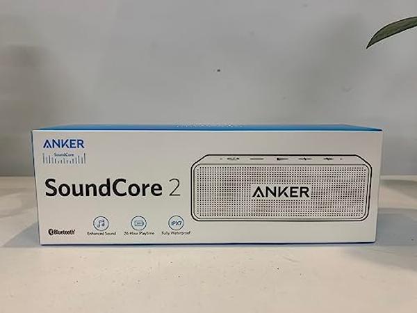 Anker Soundcore 2 12W Portable, Wireless Bluetooth Speaker with Better Bass, 24-Hour Playtime, 66ft Bluetooth Range, IPX7 Water Resistance, Built-in Mic, Ideal for Shower, Travel, 