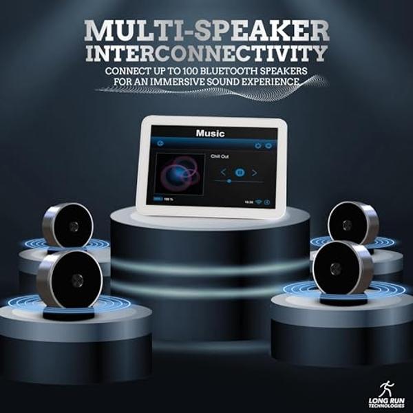 Bluetooth Speaker Set: Wireless Stereo Dual Pairing Portable Twin TWS System With Big Rich Bass Hi-Fi Multi-Room Indoor Outdoor Use Home Deck Pool Work Travel Party Camping Gift De