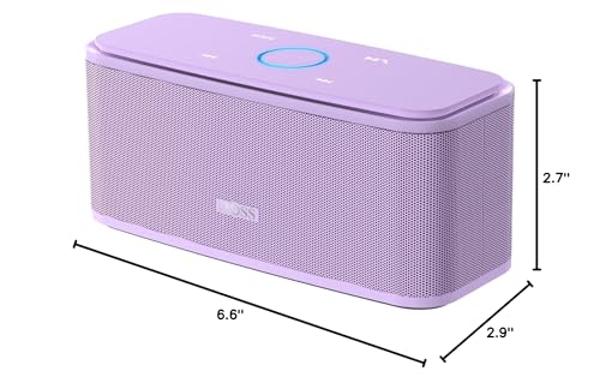 60W Bluetooth Speakers Portable Wireless Speaker with Double Subwoofer Heavy Bass, FM Radio, Microphone, Lights, Remote EQ, Loud Boom Box Stereo Sound System Speaker for Home Outdo