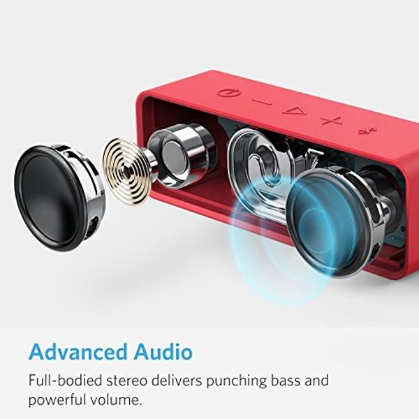 Anker Soundcore Portable Wireless Bluetooth Speaker with 24-Hour Playtime, 66ft Range, 10W Stereo Sound, Rich Bass, Built-in Mic, Ideal for iPhone, Samsung, Traveling, Shower Use, 