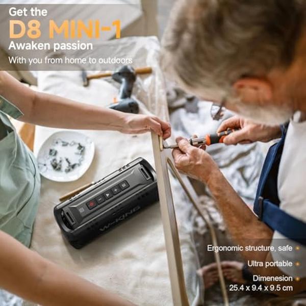 W-KING Portable Bluetooth Speakers Wireless, (60W Peak) 30W RMS IPX6 Waterproof Outdoor Loud Speaker Boombox, 24H, EQ, AUX, TF Card, USB Playback, Powerful Bass Speaker for Home, P