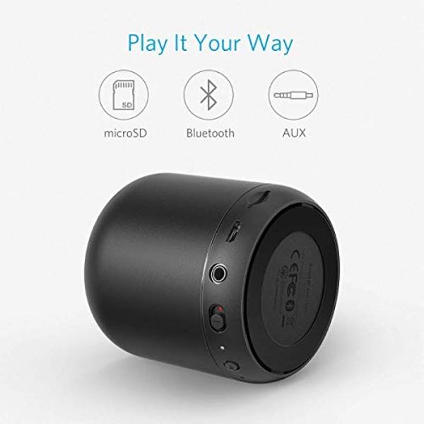Anker Soundcore Mini, Super-Portable Bluetooth Speaker with 15-Hour Playtime, 66-Foot Bluetooth Range, Enhanced Bass, Noise-Cancelling Microphone (Renewed)