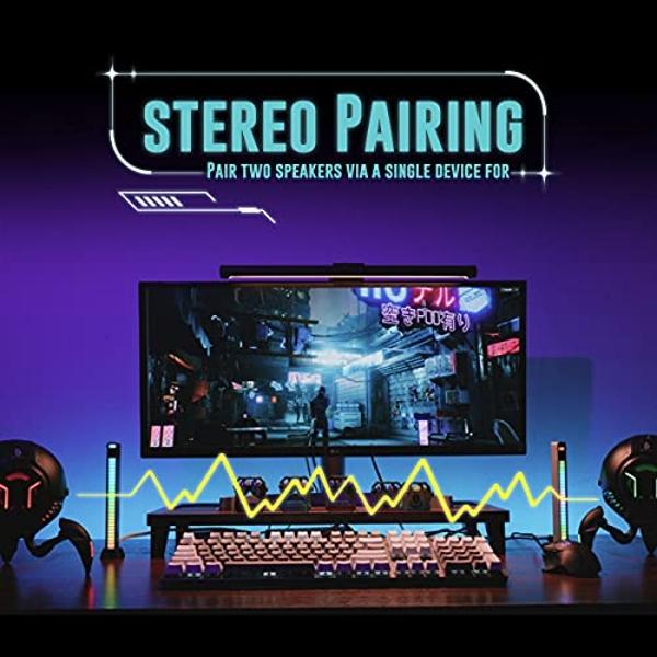 GravaStar Mars Pro Portable Bluetooth Speaker, Deep Bass Loud Stereo Sound, 15H Playtime, 6 RGB Lights, Dual Pairing, Portable for Home, Outdoors, Party, Camping, Home, Gifts