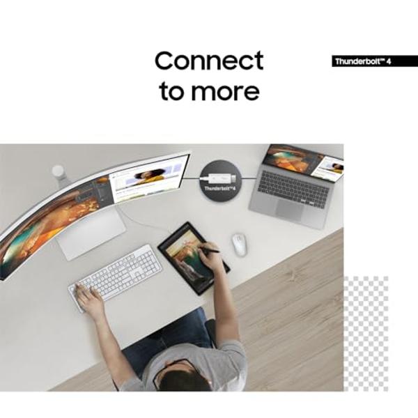 SAMSUNG 34” ViewFinity S65TC Series Ultra-WQHD 1000R Curved Computer Monitor, HDR10, 100Hz, AMD FreeSync, Thunderbolt 4, Height Adjustable Stand, Built-in Speakers, Eye Care, LS34C
