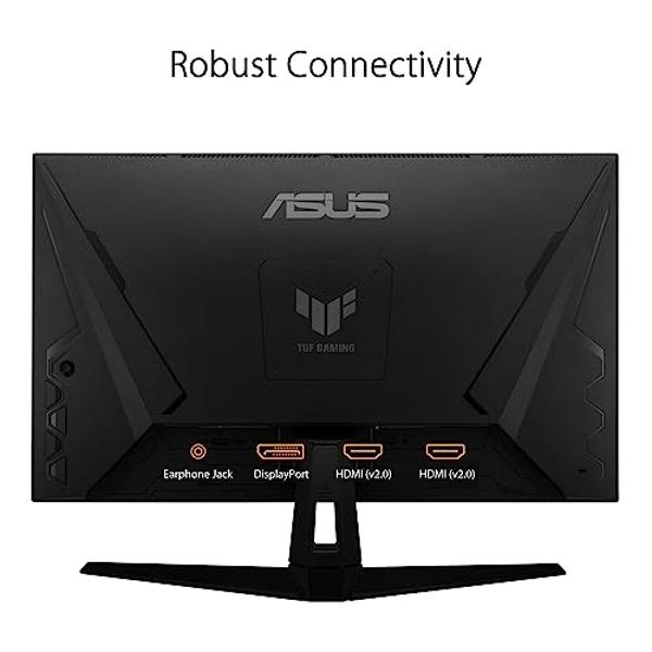 ASUS TUF Gaming 27” 1440P HDR Monitor (VG27AQ3A) – QHD (2560 x 1440), 180Hz, 1ms, Fast IPS, 130% sRGB, Extreme Low Motion Blur Sync, Speakers, Freesync Premium, G-SYNC Compatible, 