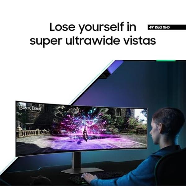 Samsung 49" Odyssey OLED G9 (G95SC) Series Curved Smart Gaming Monitor w QD-OLED, 240Hz, 0.03ms, AMD Freestyle Premium Pro, G-Sync Compatible, Dual QHD, Neo Quantum Processor Pro, 