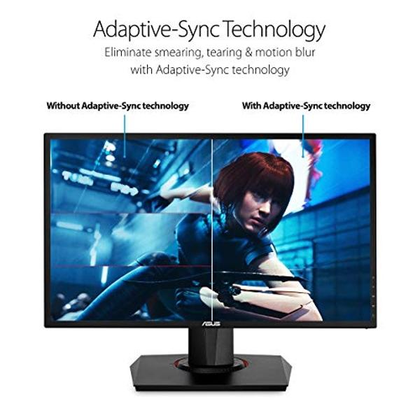ASUS VG248QG 24" G-SYNC Gaming Monitor 165Hz 1080p 0.5ms Eye Care with DP HDMI DVI,Black
