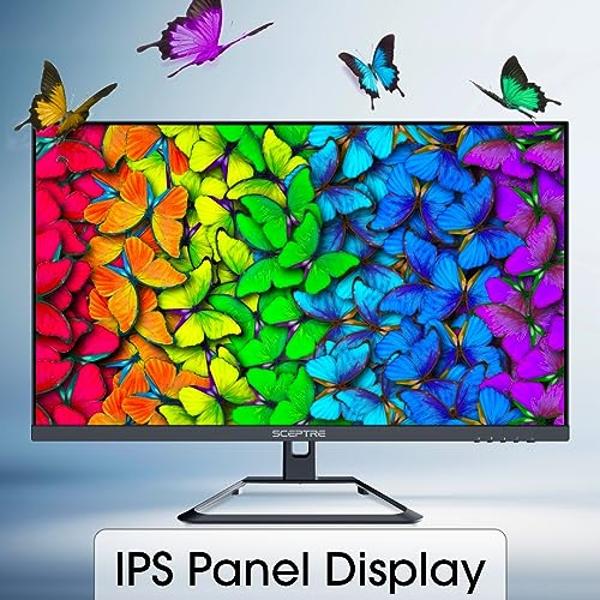 Sceptre 4K IPS 27" 3840 x 2160 UHD Monitor up to 70Hz DisplayPort HDMI 99% sRGB Build-in Speakers, Black 2021 (U275W-UPT)