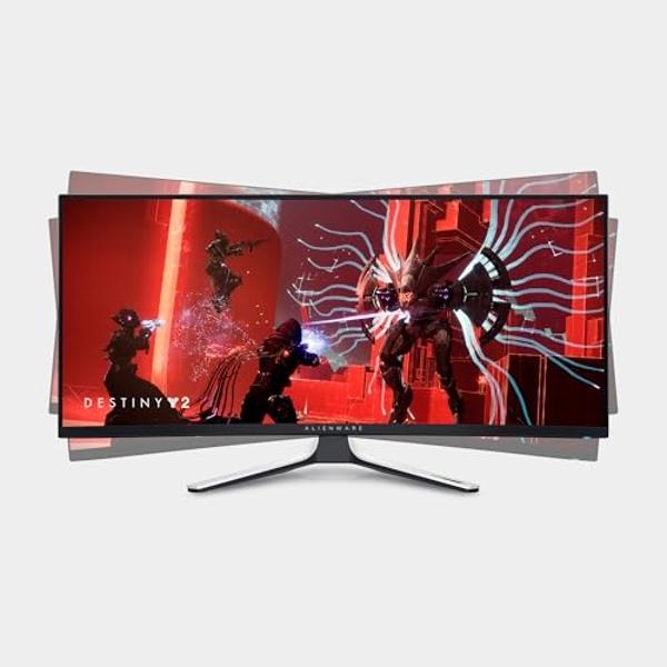 Alienware AW3423DW Curved Gaming Monitor 34.18 inch Quantom Dot-OLED 1800R Display, 3440x1440 Pixels at 175Hz, True 0.1ms Gray-to-Gray, 1M:1 Contrast Ratio, 1.07 Billions Colors - 