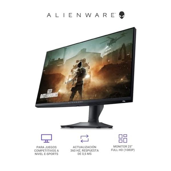 Alienware 25 Gaming Monitor AW2523HF 24.5" IPS LED Full HD (1920 × 1080) 360Hz Display - AMD FreeSync - VESA - Monitor (USB, HDMI) Height/Tilt/Swivel/Pivot Adjustability - Dark sid