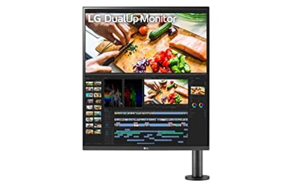 LG 28MQ780-B 28 Inch SDQHD (2560 x 2880) Nano IPS DualUp Monitor with Ergo Stand, DCI-P3 98% (Typ.) with HDR10, USB Type-C (90W PD) - Black