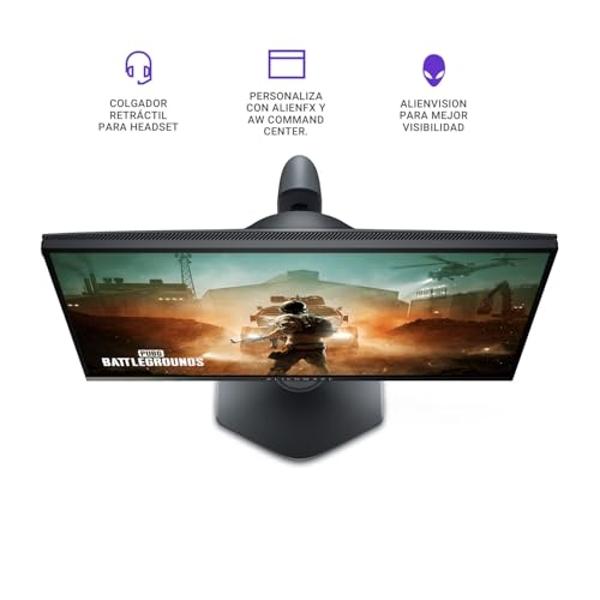 Alienware 25 Gaming Monitor AW2523HF 24.5" IPS LED Full HD (1920 × 1080) 360Hz Display - AMD FreeSync - VESA - Monitor (USB, HDMI) Height/Tilt/Swivel/Pivot Adjustability - Dark sid