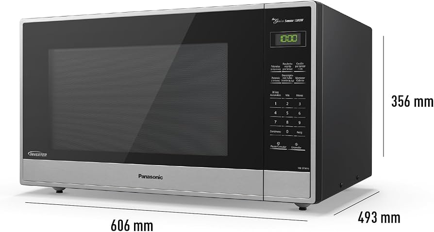 HORNO DE MICROONDAS PANASONIC NNST965SRPH INVERTER 2.2 PIES 1200 W