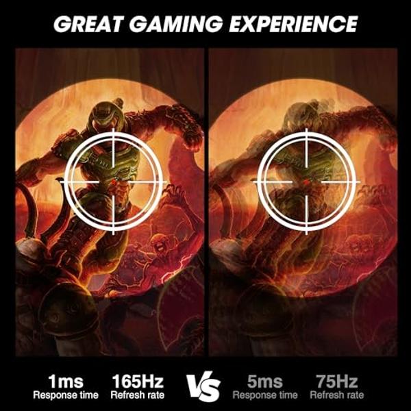 Viewedge 27 inch Monitor with 2K 2560 x 1440 IPS Panel 75hz | Computer Monitor 27 inch QHD with HDMI, DP and Wall Mountable | Eye Protection PC 1440p Monitor for Working and Gaming