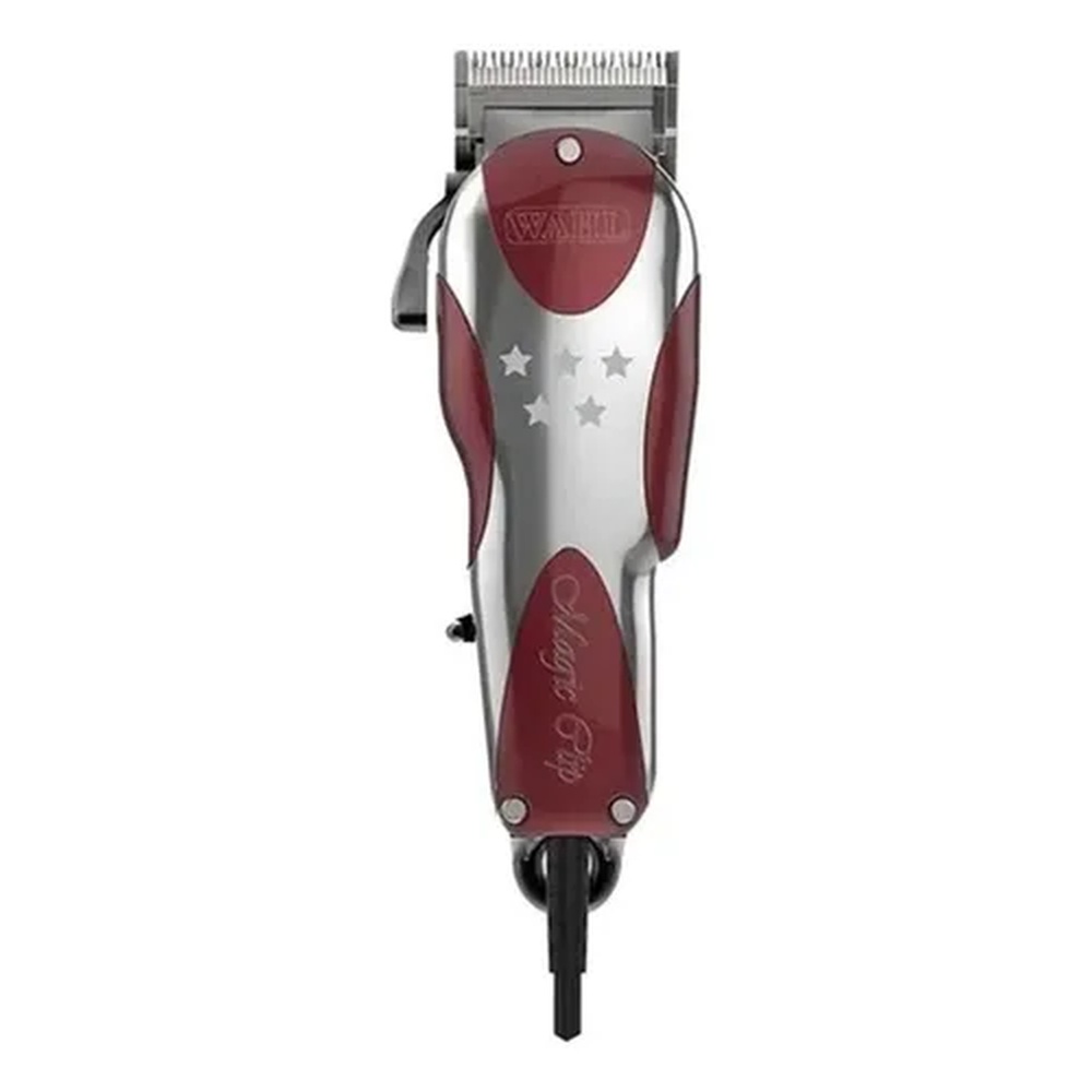 CORTADORA PLATA Y ROJA DE PELO WAHL 8451 PROFESSIONAL CLIP MAGICO 5 ESTRELLAS 120V