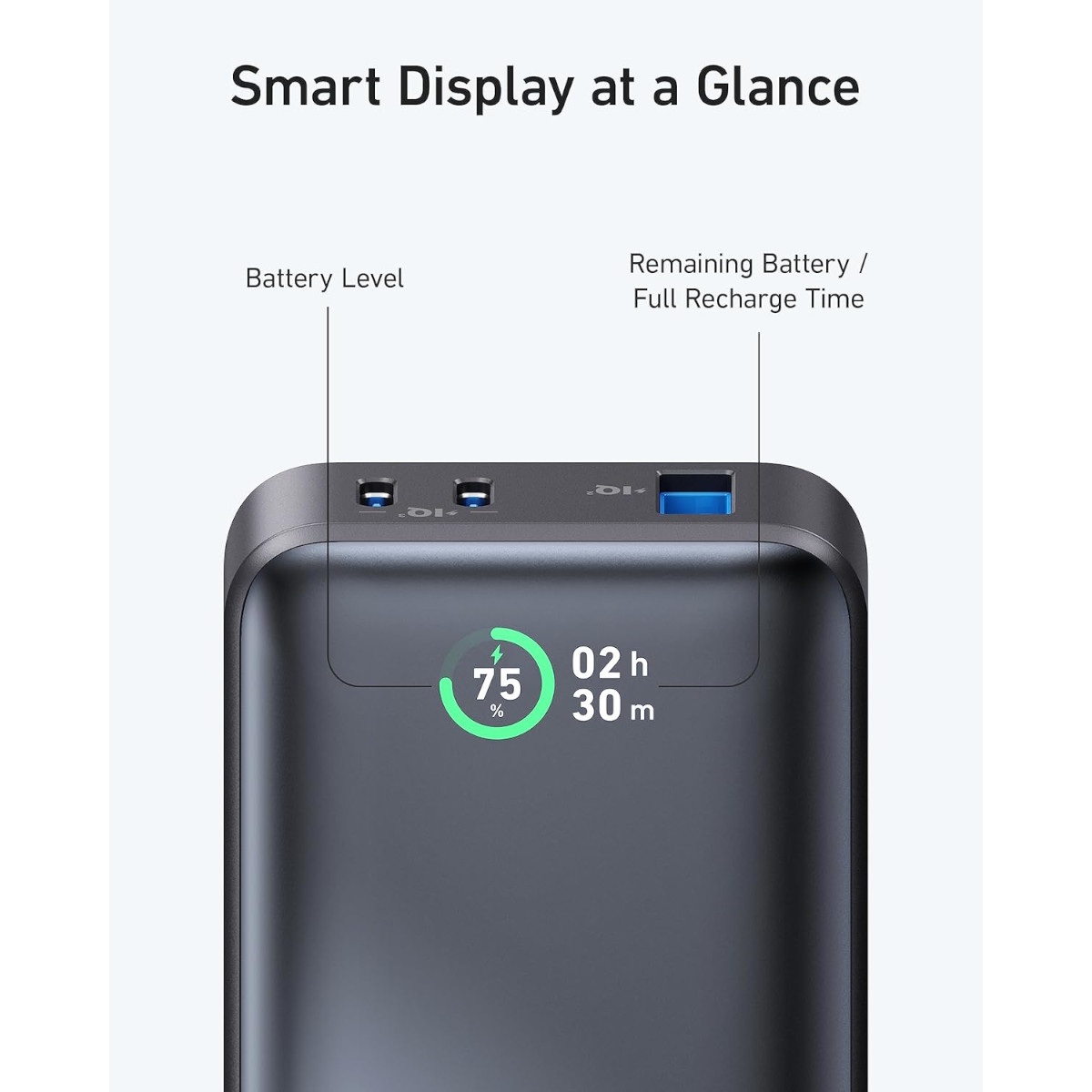 Power Bank Anker 533 10,000mAh 30W PD Negro USB Dúo