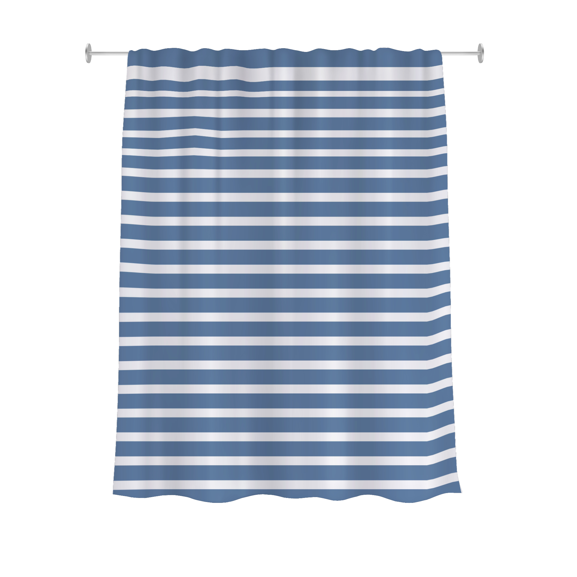 Cortina de Baño Impermeable Grande con Diseño de Patron Rayas Azules Claro para Regadera