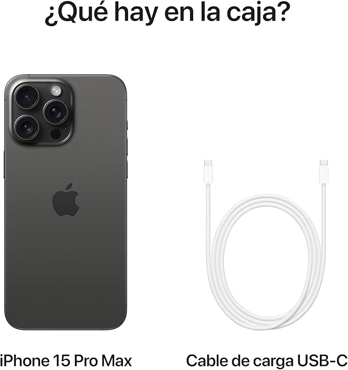 Apple iPhone 15 Pro Max color Negro 512GB Reacondicionado 