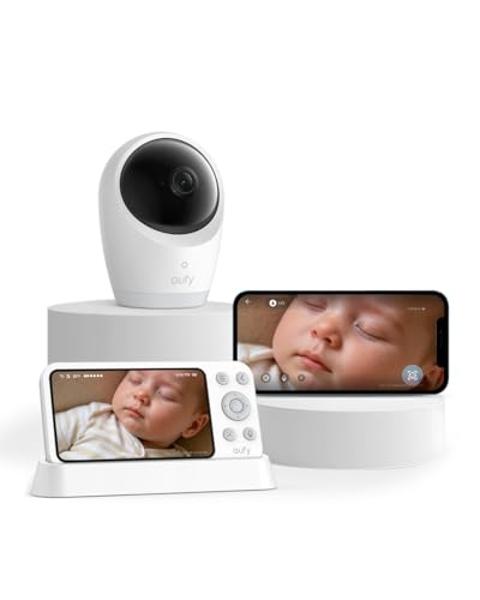 iFamily Baby Monitor with 2 Cameras | Remote Pan-Tilt-Zoom Video Baby Monitor with Camera and Audio, 5” Large Display, Night Vision, Temperature Display, Lullaby, 2 Way Audio & 960