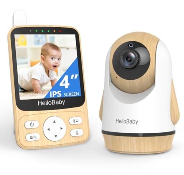 iFamily Split Screen Baby Monitor, Large Display Video Baby Monitor with 2 Cameras and Audio, Long Range, Remote pan tilt, Night Vision, Temperature Sensor, 2 Way Talk, Feeding Clo