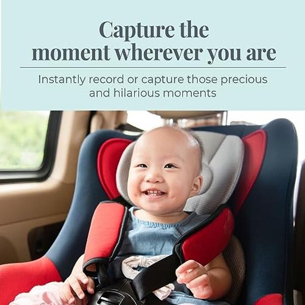 Tiny Traveler Baby Car Camera for 2 Kids, 5” Touch Screen Baby Car Monitor, No WiFi Baby Camera for Car Home Travel Roadtrip – Rear-Facing Car Seat Monitor Night Vision Baby Remind