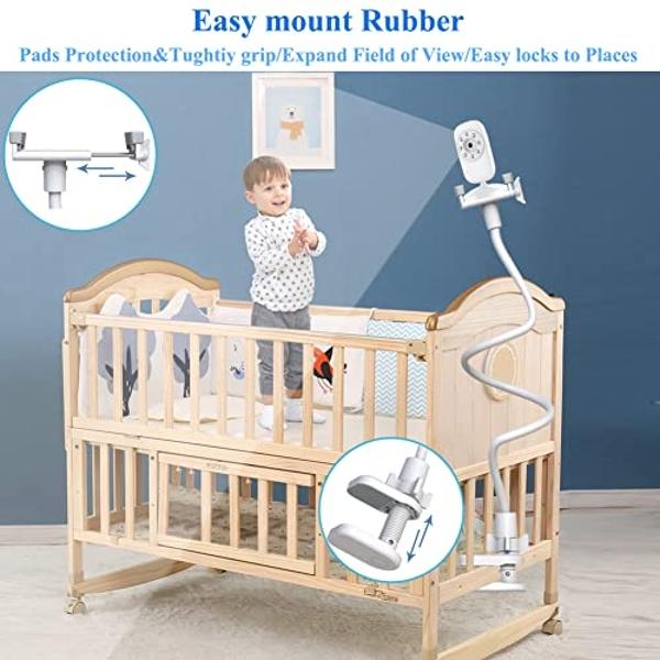 nooie Baby Monitor with Camera 2 Pack,WiFi Baby Monitor Camera,360-degree1080P,Smart Baby Camera with Motion Tracking,Night Vision,Two Way Audio&Sound Detection,Works with Alexa,SD