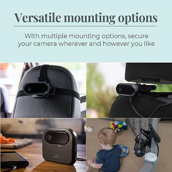 Tiny Traveler Baby Car Camera for 2 Kids, 5” Touch Screen Baby Car Monitor, No WiFi Baby Camera for Car Home Travel Roadtrip – Rear-Facing Car Seat Monitor Night Vision Baby Remind
