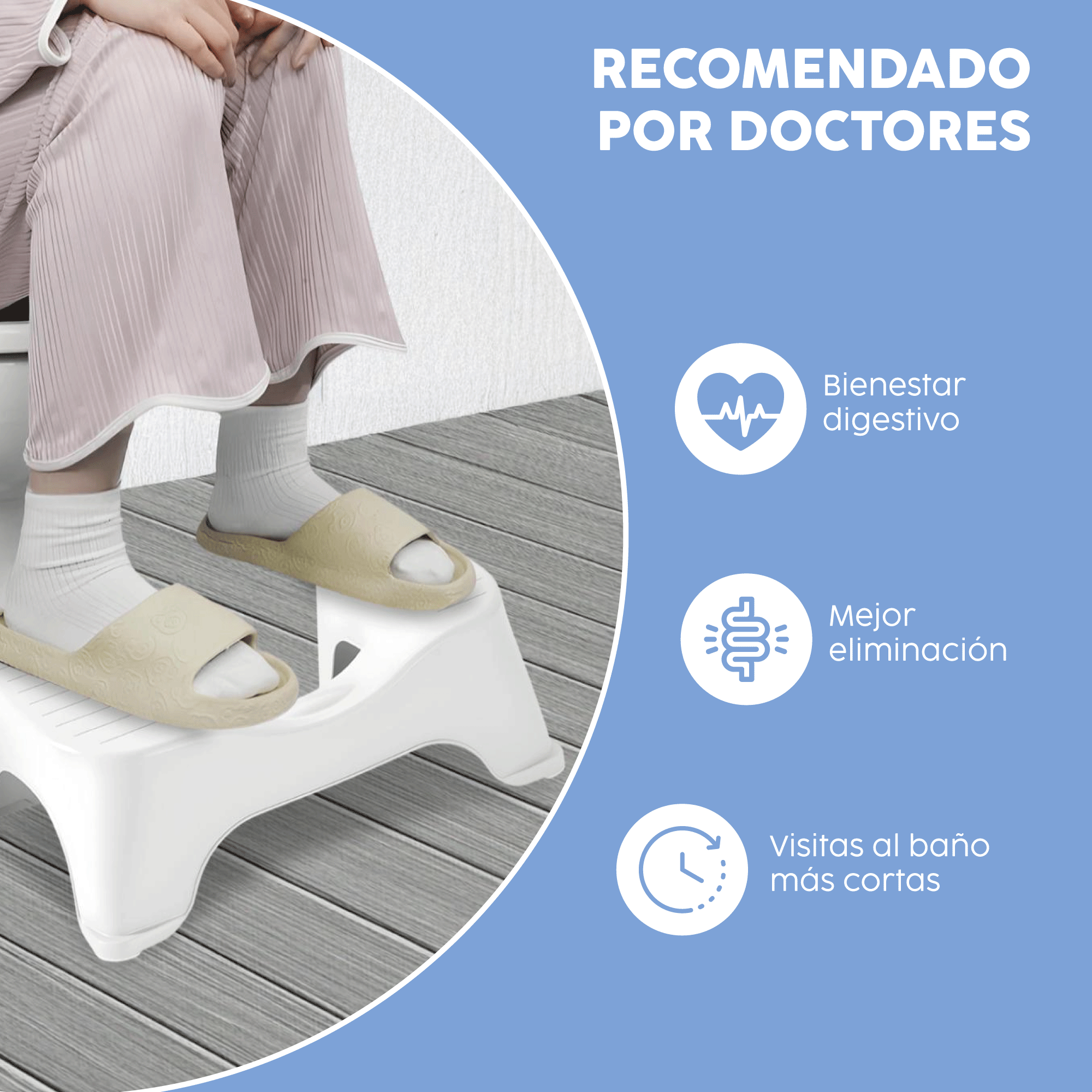 Banco Taburete para el Baño Color Blanco