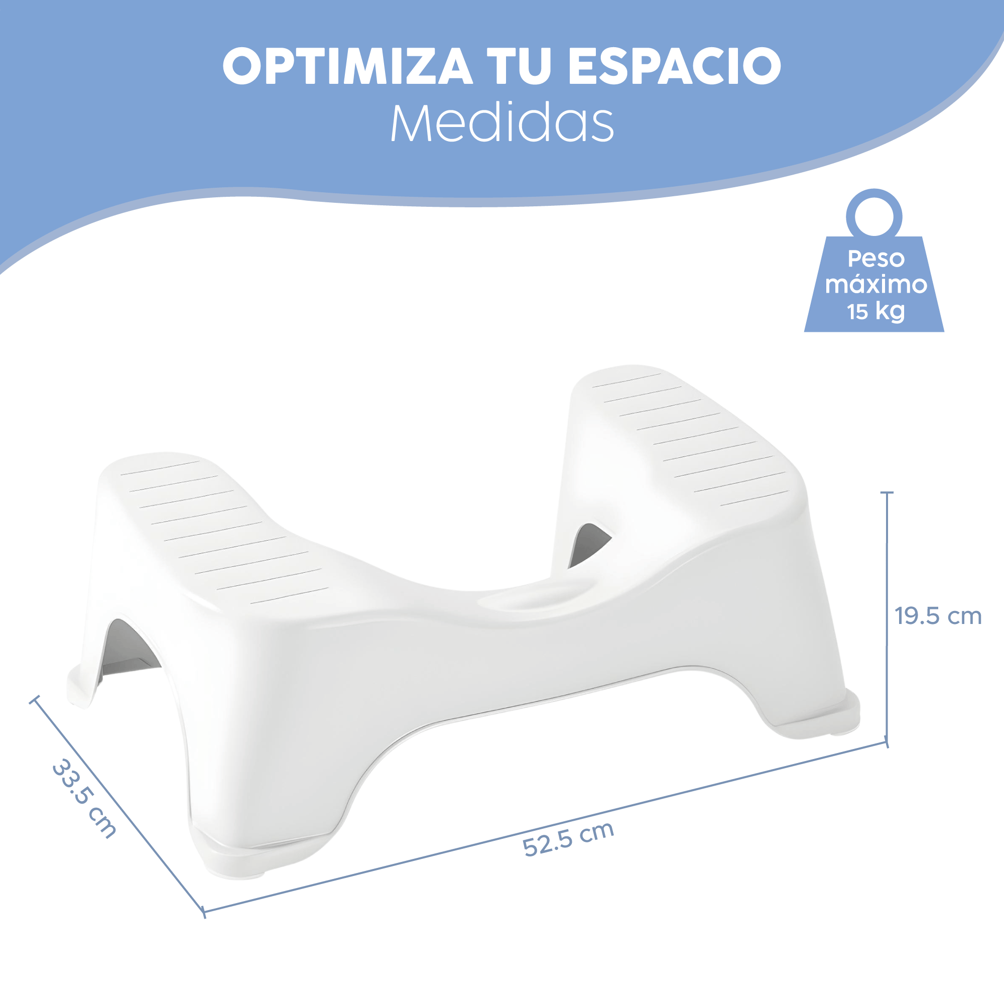 Banco Taburete para el Baño Color Blanco