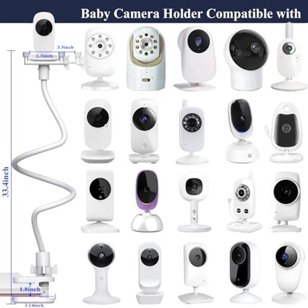 nooie Baby Monitor with Camera 2 Pack,WiFi Baby Monitor Camera,360-degree1080P,Smart Baby Camera with Motion Tracking,Night Vision,Two Way Audio&Sound Detection,Works with Alexa,SD