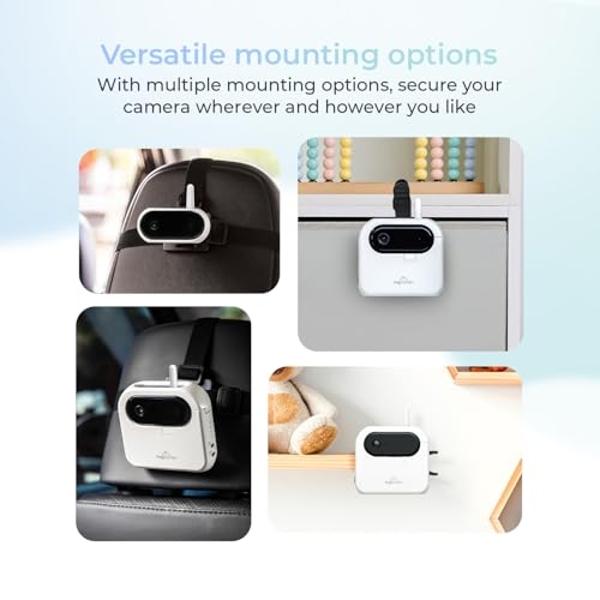 iFamily Split Screen Baby Monitor, Large Display Video Baby Monitor with 2 Cameras and Audio, Long Range, Remote pan tilt, Night Vision, Temperature Sensor, 2 Way Talk, Feeding Clo