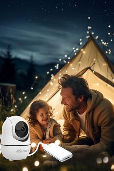iFamily Split Screen Baby Monitor, Large Display Video Baby Monitor with 2 Cameras and Audio, Long Range, Remote pan tilt, Night Vision, Temperature Sensor, 2 Way Talk, Feeding Clo