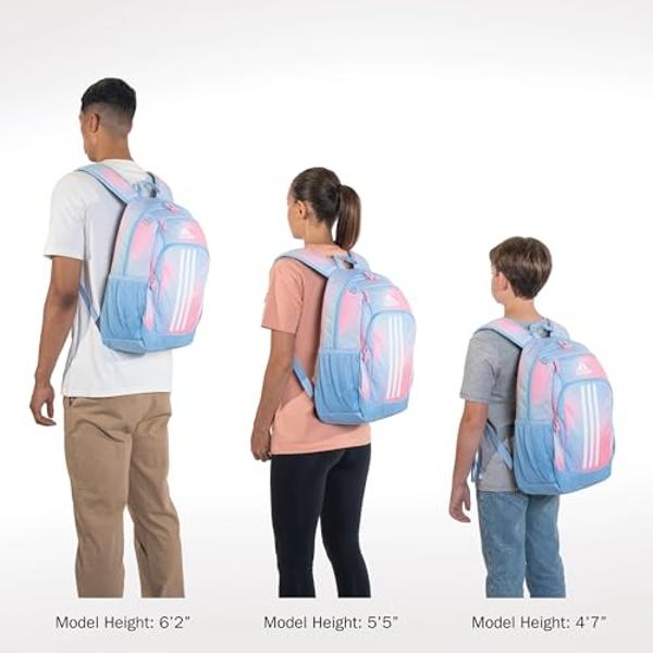 adidas Creator Comfortable and Durable Small Athletic Bag or Laptop Backpack for Women and Men, Gradient Rose Tone Pink/Onix Grey, One Size