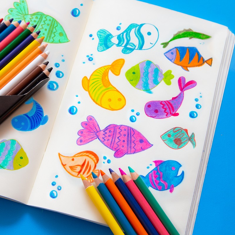 Prismacolor Junior Set 6 Lápices de Colores Neón, Mina Gruesa 4.0 mm, No Tóxicos, Alta Pigmentación