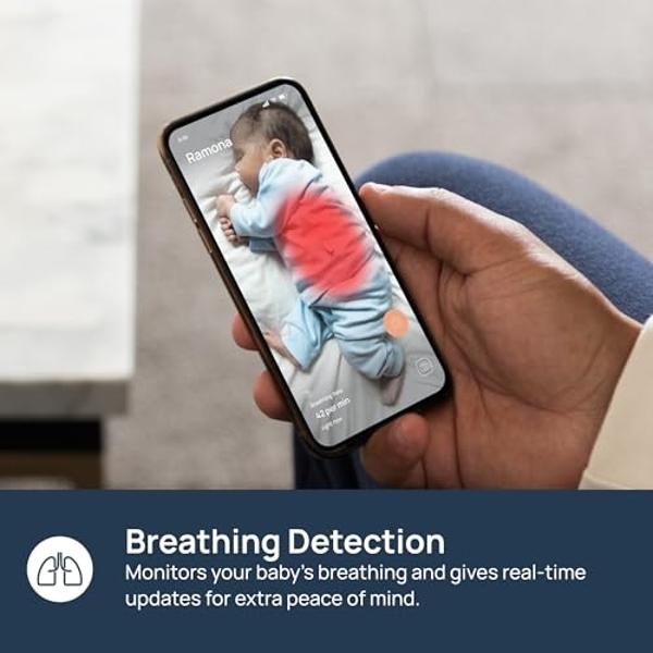 Sense-U Pro Baby Movement Monitor with Arousal Vibration, Movement/Rollover/Overheating Alerts, Audible & App Notifications, Easy Clip-On Design, Smart Sleep Monitor, FSA/HSA Eligi