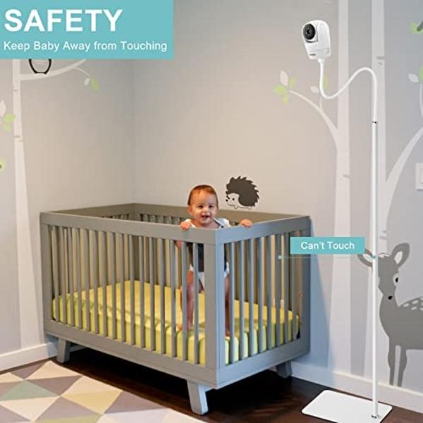 Hubble Connected SkyVision AI-Enhanced HD Smart Baby Monitor, 1 Camera, Mounts, Smart Rollover & Cry Detection, AI Sleep Report, 2-Way Talk, Night Vision, Nightlight & Sounds, Baby
