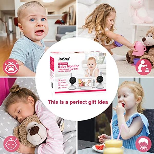 Sense-U Baby Sock Shoe Bundle Smart Baby Monitor: Sock Shoe Plus 2K PTZ Camera - Track Heart Rate, Oxygen, Sleep Movement, Heartbeat, Pan-Tilt-Zoom Video, AI Cry Detection, Audio, 